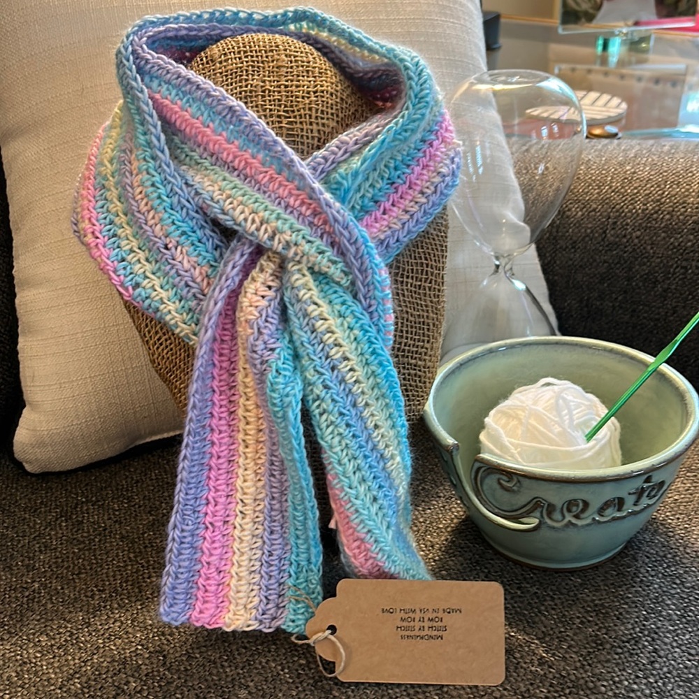 A gorgeous scarf lovingly made by hand in the USA!